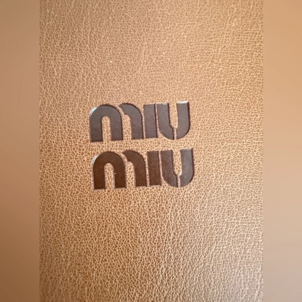 New in Bag Miu Miu Brown GWP Lined Notebook with Miu Miu on Each Page + Belt